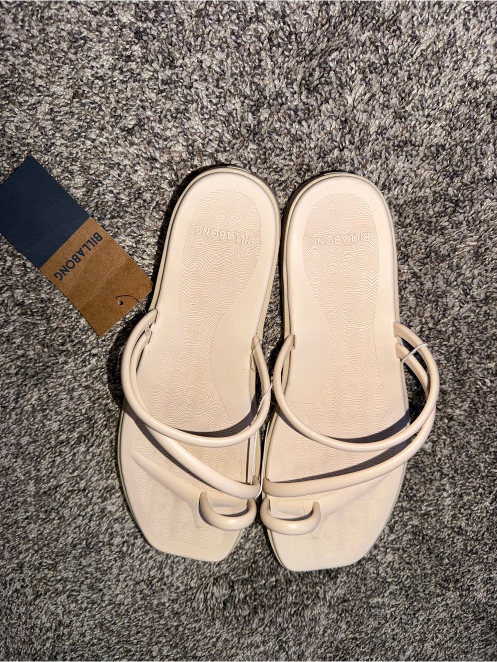 Billabong Cream Strappy Toe-Loop Sandals - Picture 3 of 5